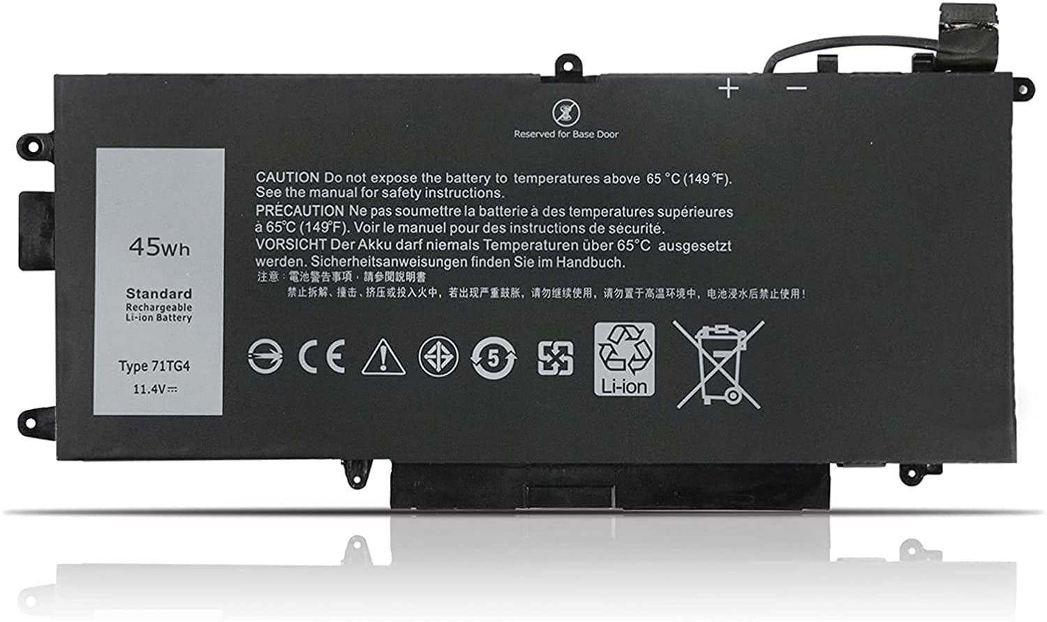 Dell 11.4V 45Wh 71TG4 CFX97 X49C1 0X49C1 0CFX97 071TG4 7ITG4 kompatibelt batterier