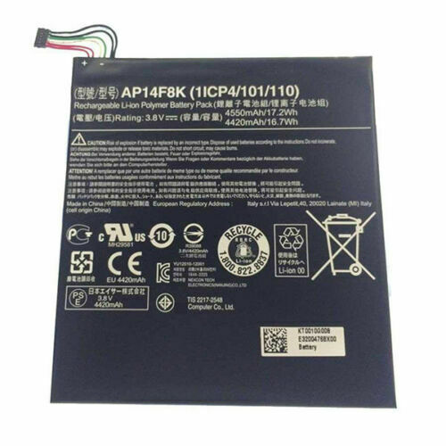 AP14F8K 1ICP4/101/110 Acer Iconia Tab A1-850 B1-810 B1-820 W1-810 kompatibelt batterier