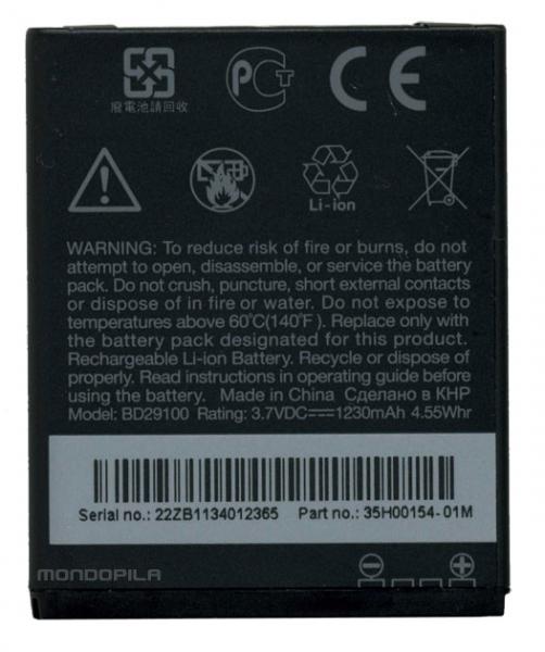 HTC Wildfire S A510e G13 Phone Series 35H00143-00M 35H00154-04M kompatibelt batterier