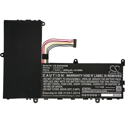 4800mAh Li-Po ASUS 0B200-0124000, C21N1414 kompatibelt batterier