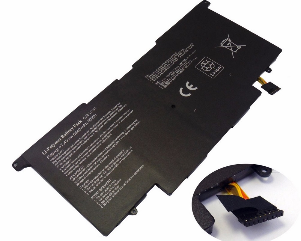 ASUS ZenBook UX31 UX31A UX31E UX31E Ultrabook C22-UX31 C23-UX31 kompatibelt batterier