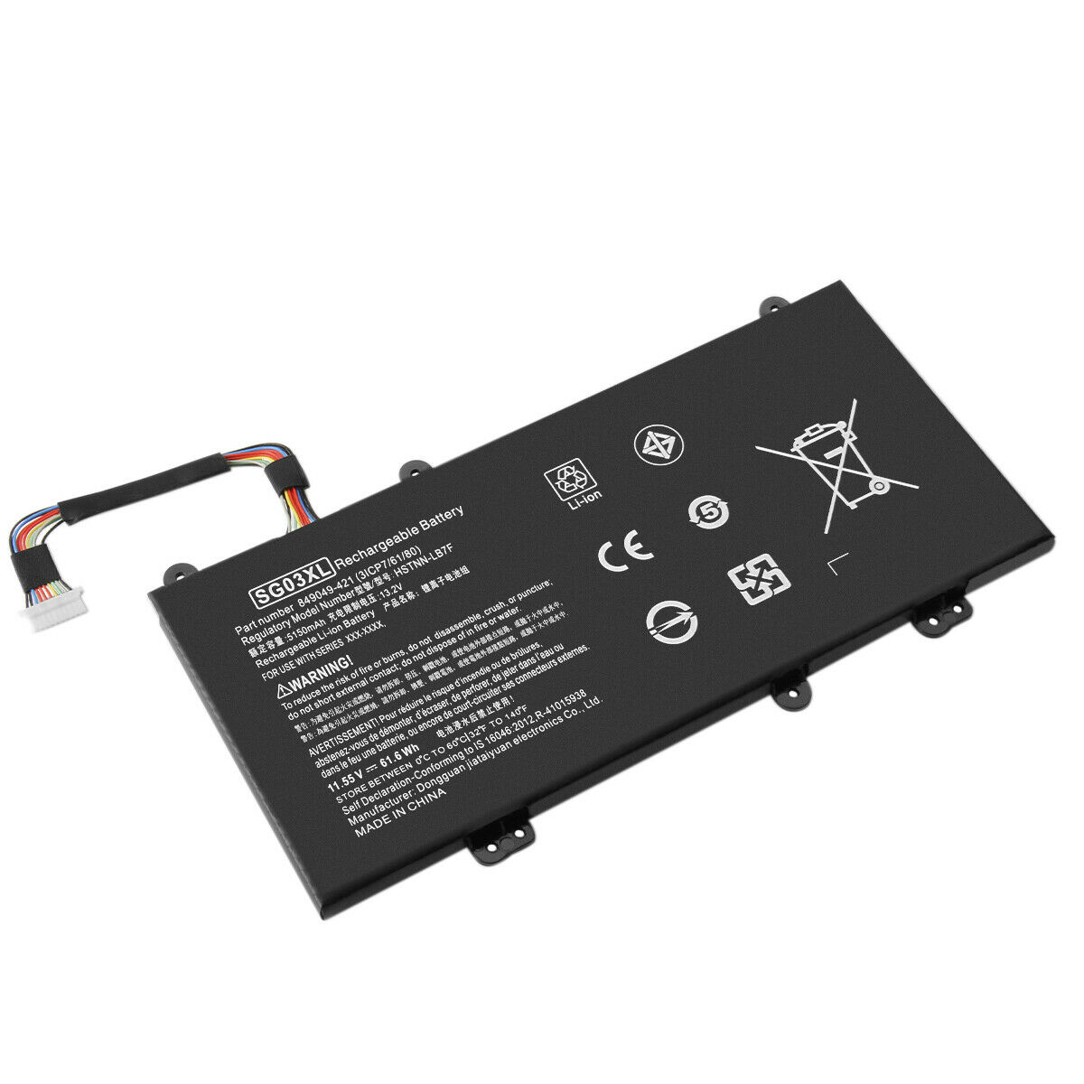 SG03XL TPN-I126 11.55V HP Envy 17-u011nr 17t-u000 m7-u109dx kompatibelt batterier