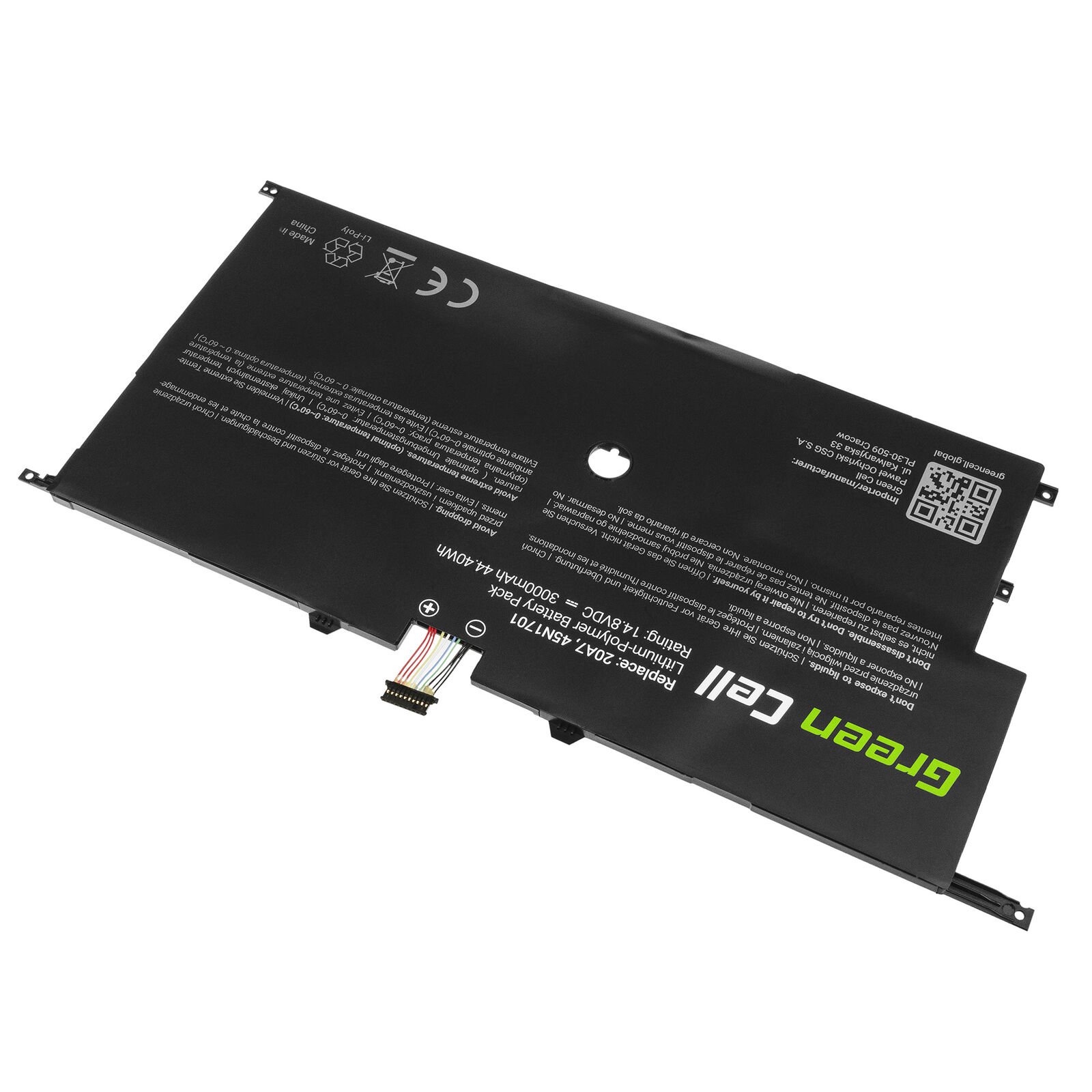 Lenovo ThinkPad X1 Carbon 14 Gen 2 20A7 20A8 45N1702 45N1703 kompatibelt batterier