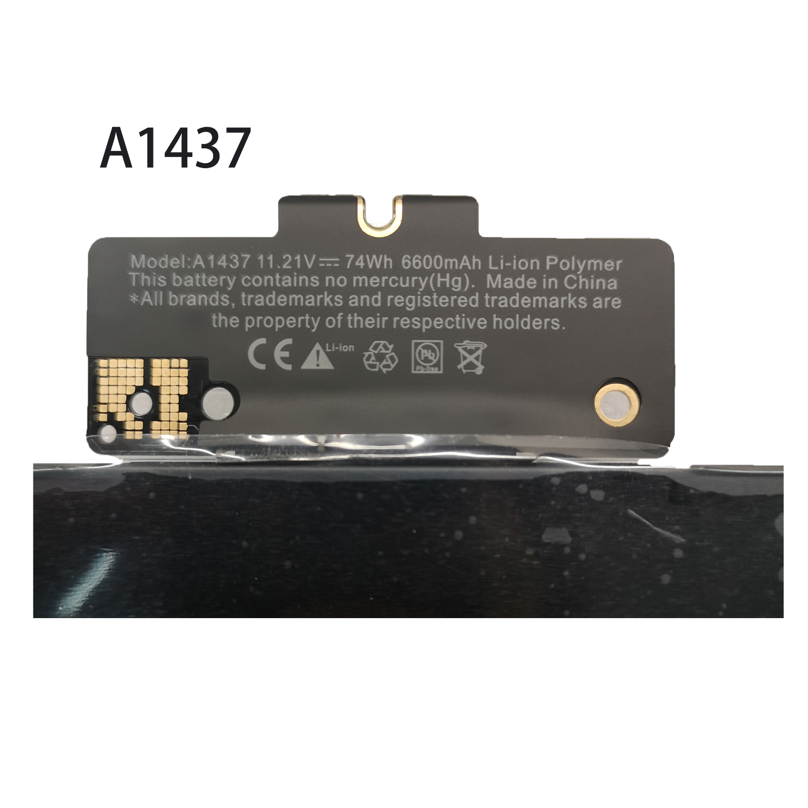 A1437 Apple A1425 (Late 2012), Retina MD101 MD101LL/A kompatibelt batterier - Trykk på bildet for å lukke