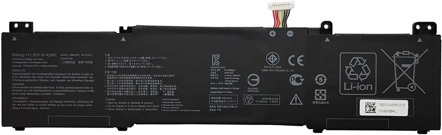 B31N1822 B31Bi2H 0B200-03220000 ASUS UM462DA UX462DA UX462D kompatibelt batterier