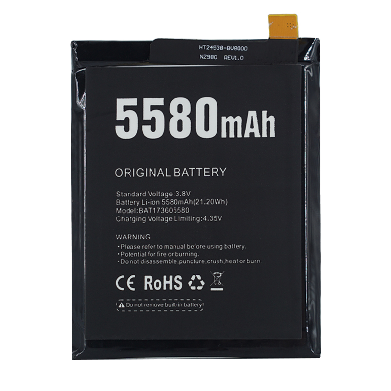 DOOGEE S60, DOOGEE S60 LITE 5580mAh 3.8V kompatibelt batterier - Trykk på bildet for å lukke