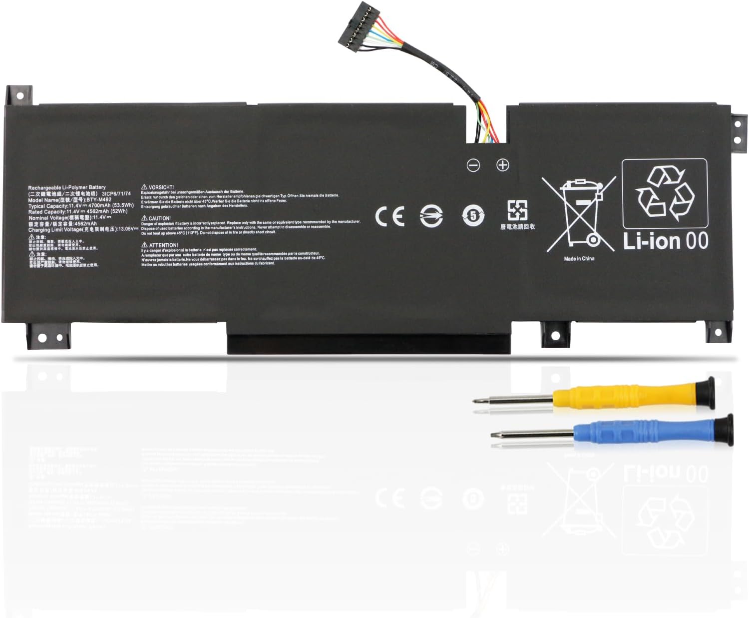 BTY-M492 MSI Bravo 15 B5DD Sword 15 A11UD A11UE A11SC kompatibelt batterier