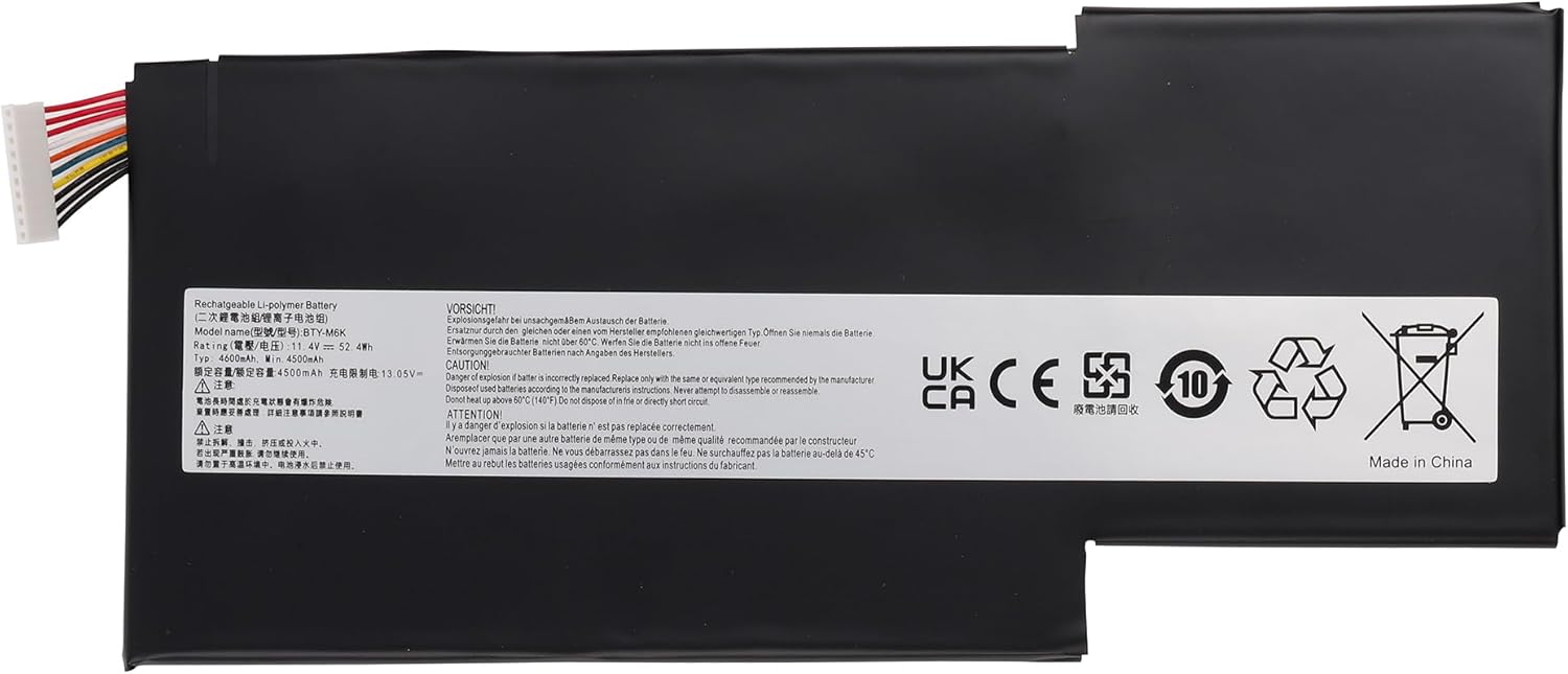 BTY-M6K MSI GF63 8RC-075AU,8RD-001CN,8RD-006CN,8RD-050NL,8RD-095XPL GS63VR 7RG kompatibelt batterier