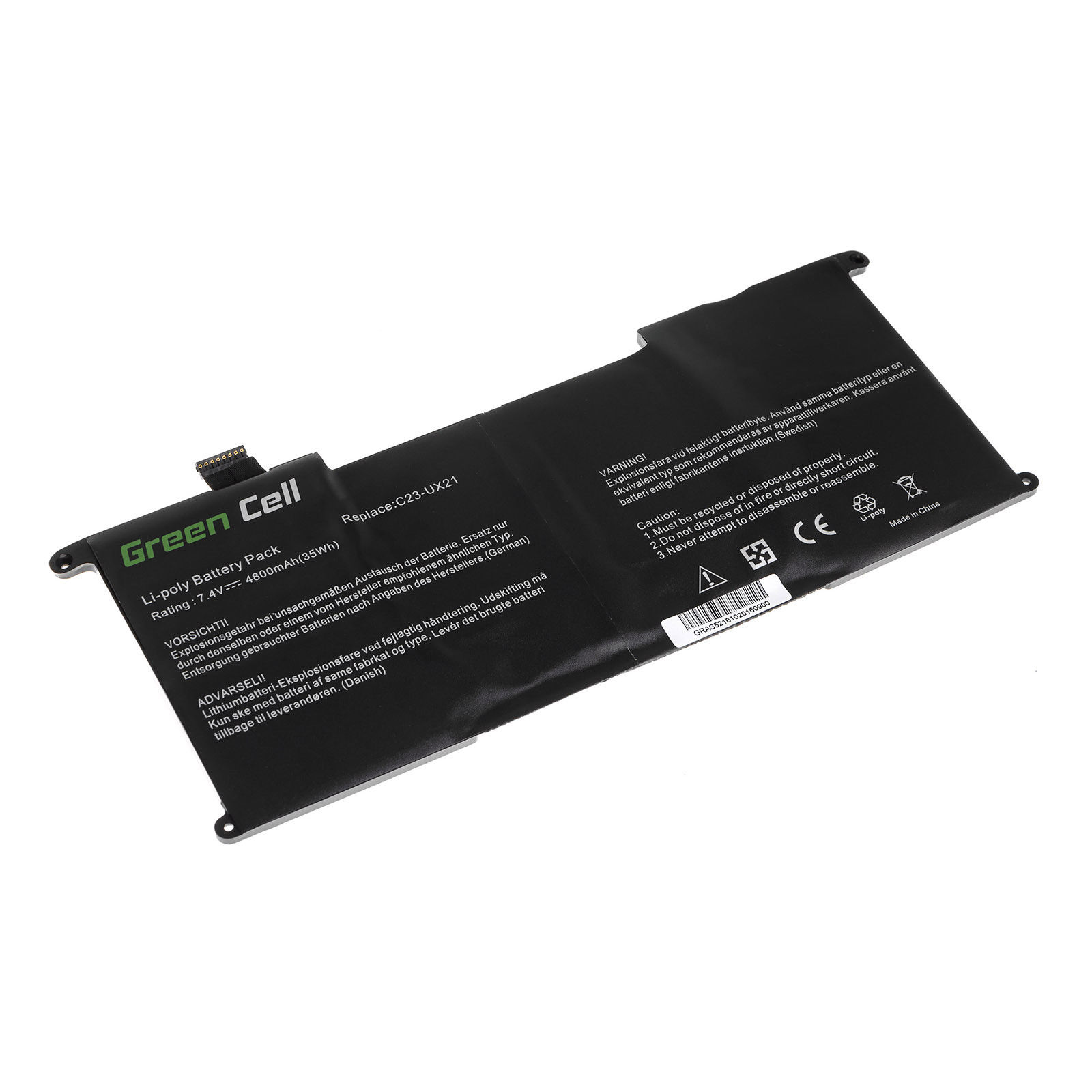 Asus ZenBook UX21A-1AK3 UX21A-K1004H UX21A-K1009H kompatibelt batterier - Trykk på bildet for å lukke