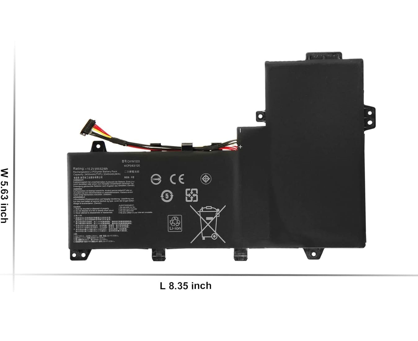 C41N1533 Asus Q524U Q534U Q534UX BHI7T19 BI7T22 15.08V kompatibelt batterier