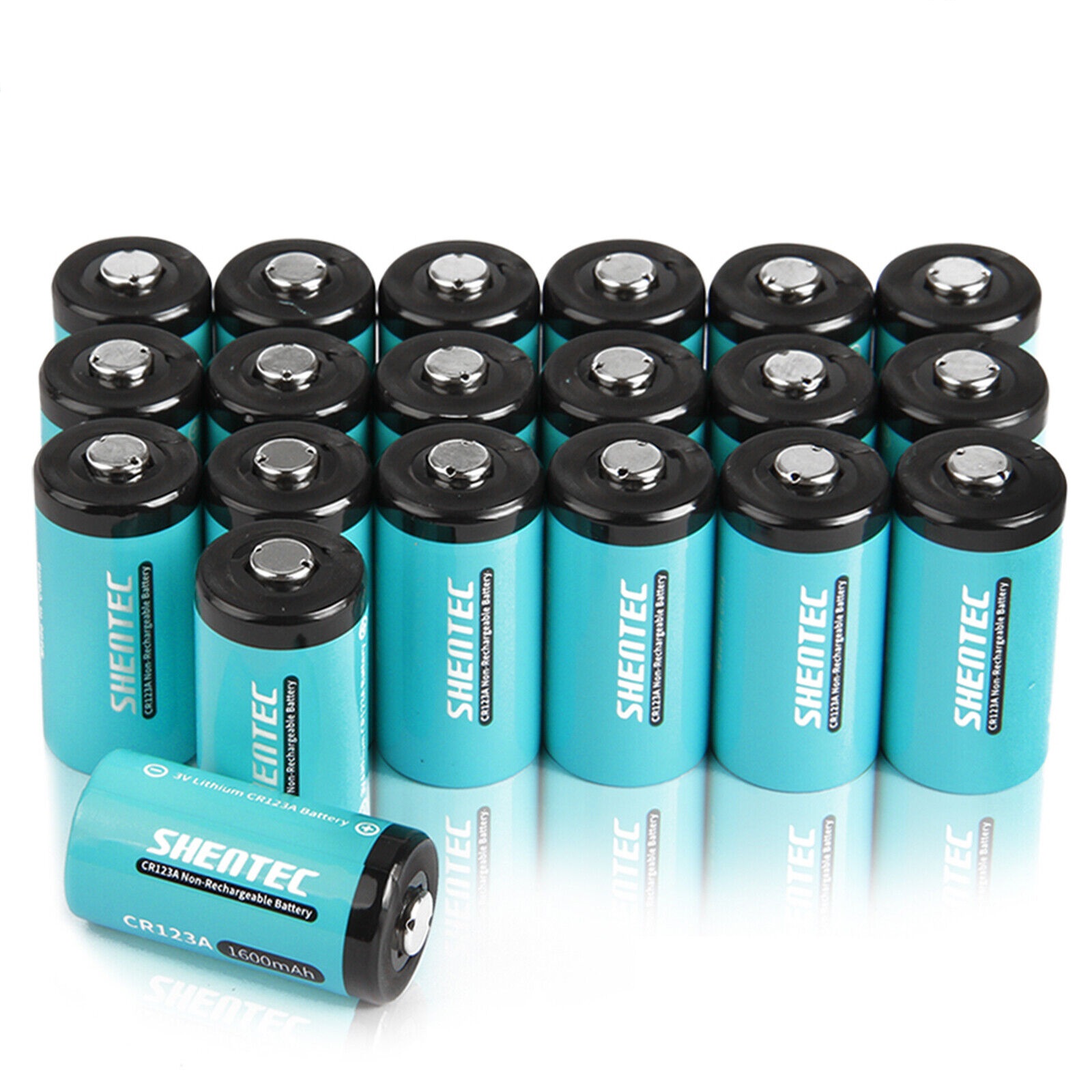 20pcs 1600mAh 3V CR123A 16340 CR123 DL123A kompatibelt batterier