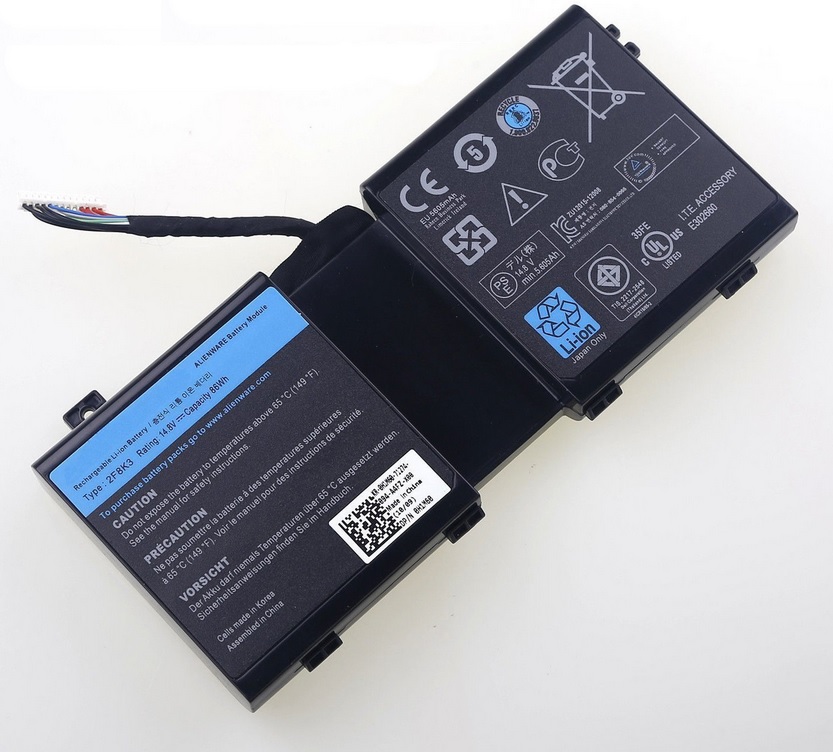 14.8V 2F8K3 KJ2PX Dell Alienware 18 R1 kompatibelt batterier