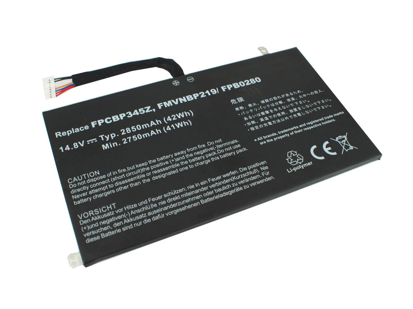 2850mAh Fujitsu UH572 FMVNBP219 FPB0280 FPCBP345Z kompatibelt batterier