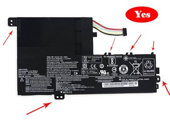 L15C3PB1 Lenovo IdeaPad 320S-14IKB 320S-15ABR 320S-15AST 320S-15IKB kompatibelt batterier - Trykk på bildet for å lukke