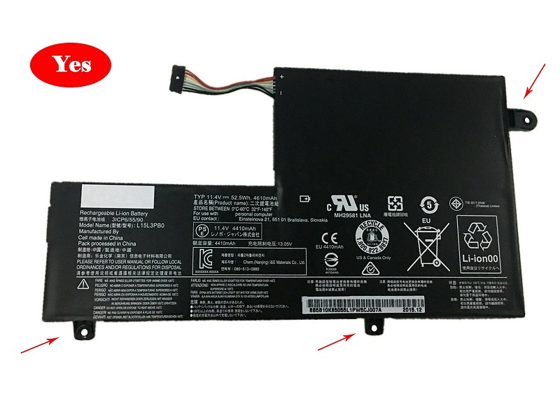 Lenovo 5B10K85055,L15L3PB0 Flex 4 1470, Flex 4 1480 kompatibelt batterier - Trykk på bildet for å lukke