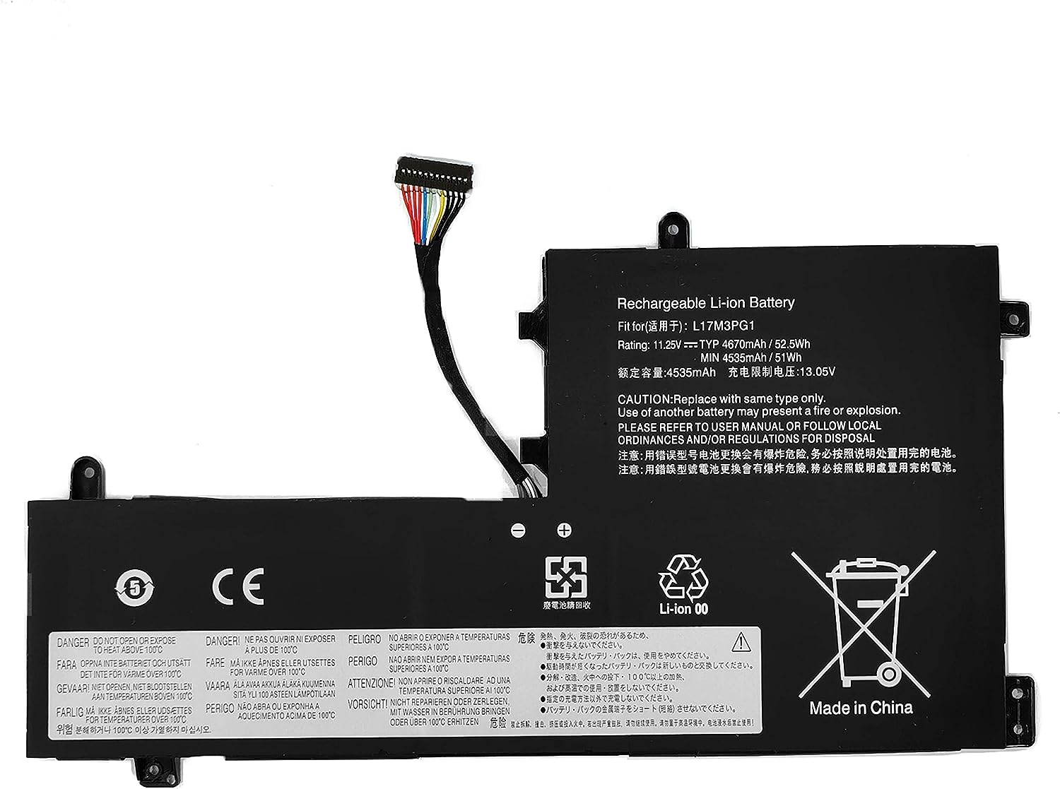 11.25V L17M3PG3 L17M3PG1 Lenovo Y530 Y530-15ICH Y7000 Y7000P SB10W6711 kompatibelt batterier