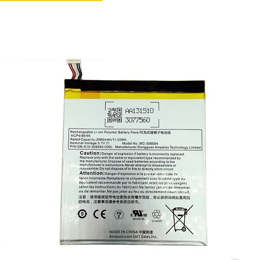 Aamzon Kindle Fire 7, 5th Gen SV98LN 2015 MC-308594 kompatibelt batterier - Trykk på bildet for å lukke