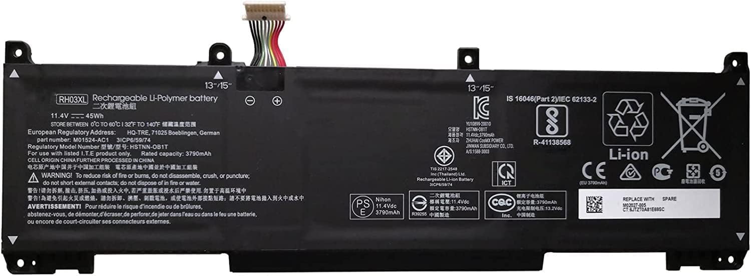 HP M02027-005 RHO3XL RH03 RHO3 HSN-Q28C-4 HSN-Q27C HSN-Q27C-5 TPN-DB0B kompatibelt batterier