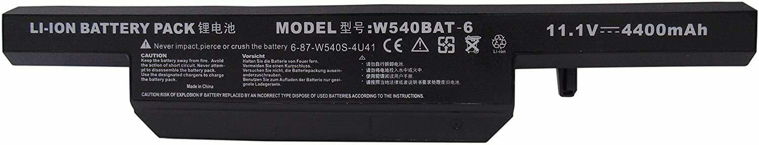 W540BAT-6 CLEVO W55EU Aquado M1519 Terra 1529h W550EU W550SU kompatibelt batterier - Trykk på bildet for å lukke