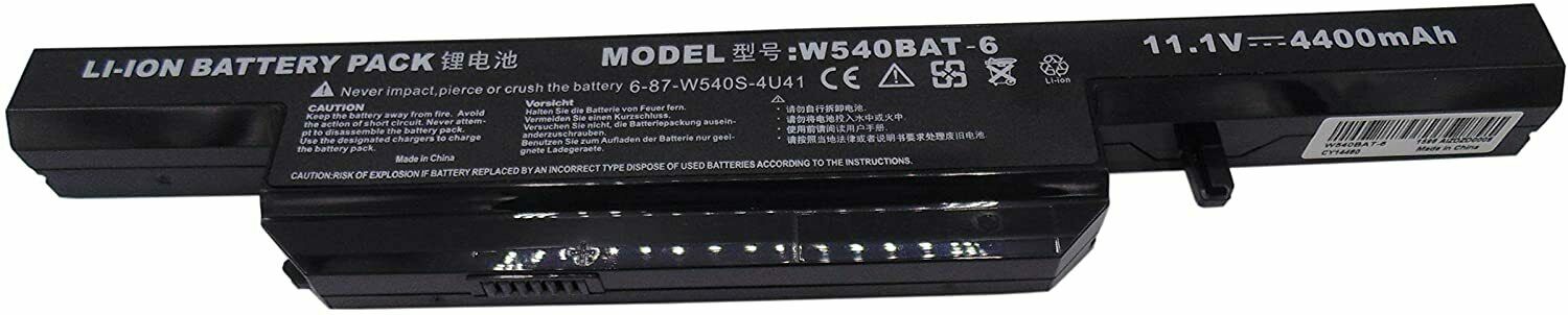 W540BAT-6 CLEVO W55EU Aquado M1519 Terra 1529h W550EU W550SU kompatibelt batterier - Trykk på bildet for å lukke